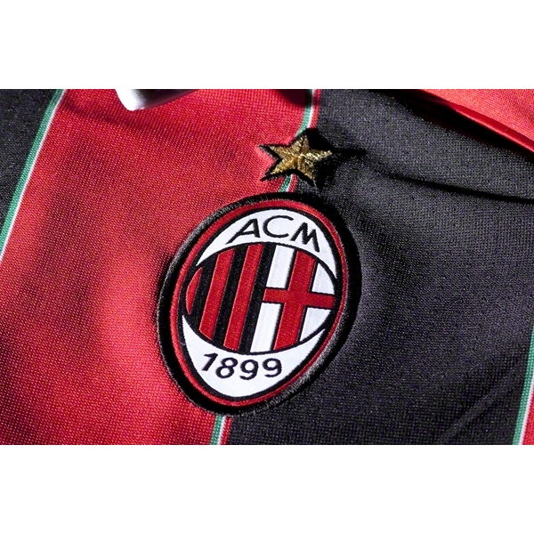 12-13 AC Milan Home Long Sleeve Soccer Jersey Shirt - Click Image to Close